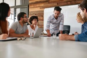 Search Engine Optimization expert witness explaining complexities to a team of attorneys